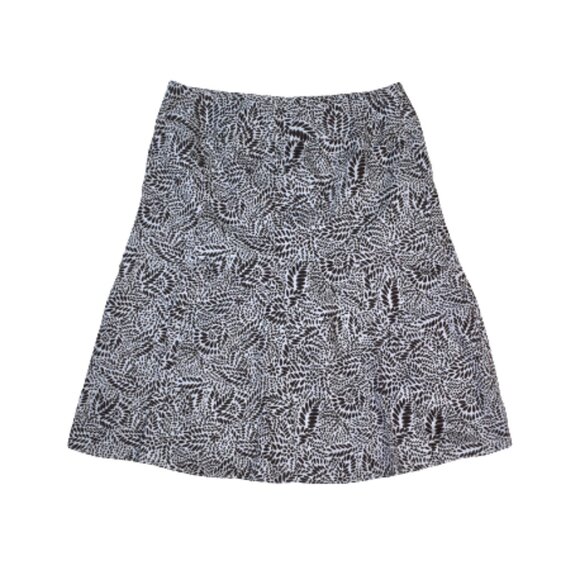 Ann Taylor Petite Floral Midi Skirt Brown & White Size 4 - Picture 1 of 11